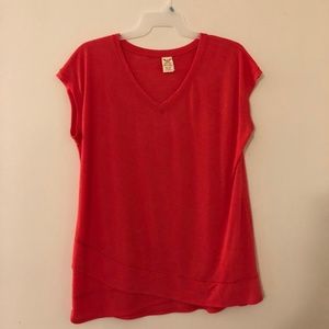 Orange Asymmetrical Hem T-Shirt Sz 20 XXL